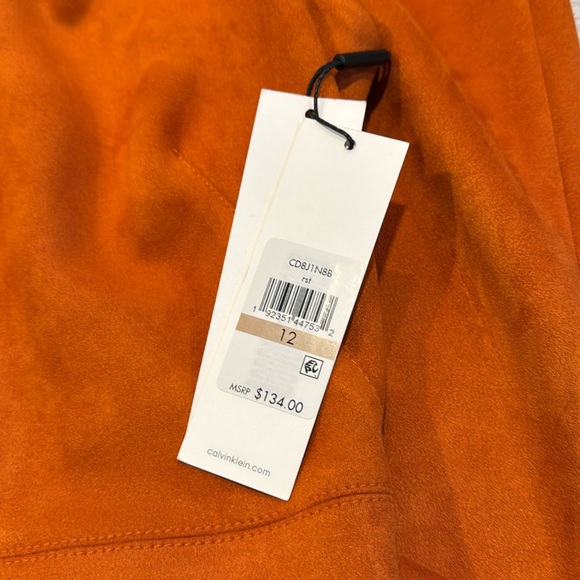 Women’s Calvin Klein Dress NWT size 12 MSRP $134 rust/burnt orange - Picture 13 of 15